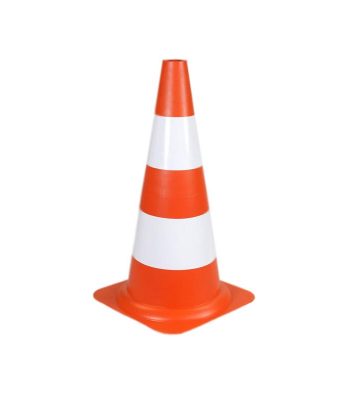 Cone PVC 75 Cm Laranja/Branco Plastcor