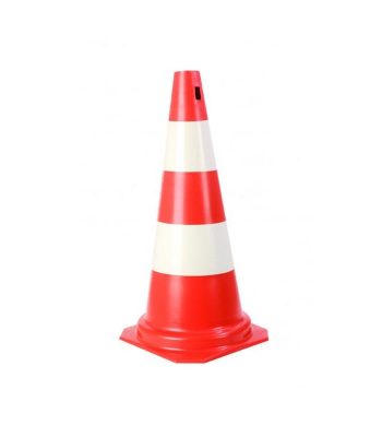 Cone PVC 50 Cm Laranja/Branco Plastcor