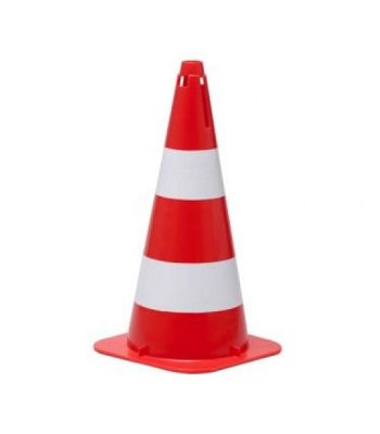 Cone Flexível com Faixa Refletivo 75 cm Laranja/Branca