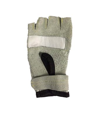 Luva Mista Palma de Vaqueta Meio dedo Com velcro